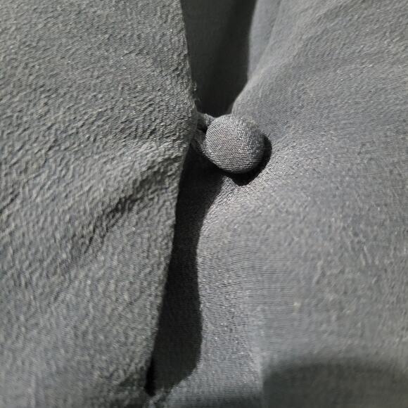 Wrap London Silk Blouse Blue Top Loose Fit Collared Tunic Shirt Muted Neutral 10 - Picture 11 of 16